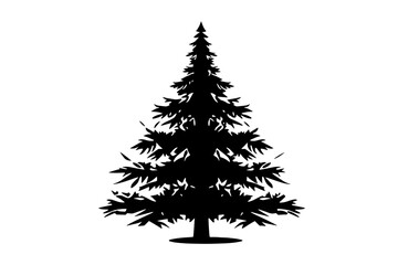 Christmas Tree silhouette vector illustration