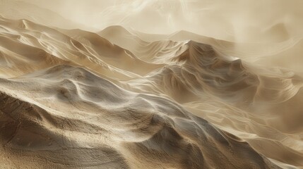 Obraz premium Sand dunes in the desert shift and change shape with the wind, creating ever-evolving landscapes.