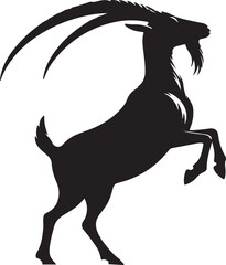 goat vector illustration black silhouette