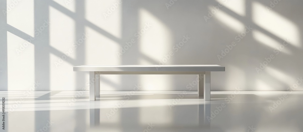 Poster empty table for 3d rendering product display montages