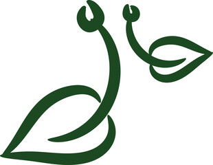 Obraz premium Two-leaf icon, World Environment Day vector