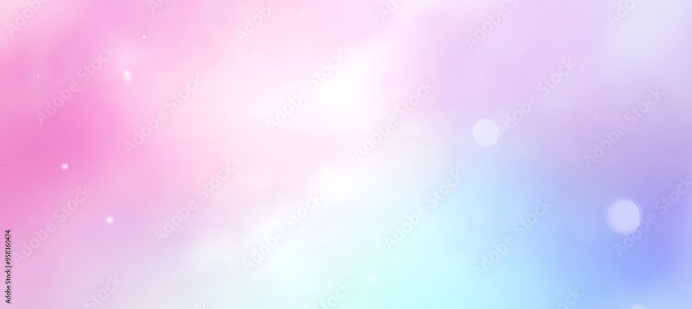 Poster a soft, gradient background fading from purple to blue with a large area for text