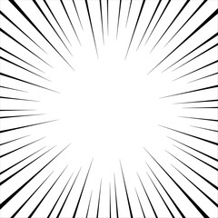 Fototapeta premium 集中線 正方形 黒