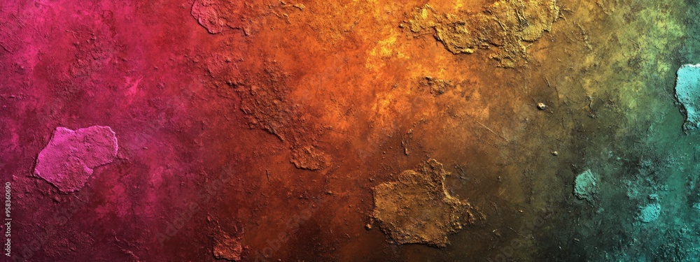 Poster 3D rendering of a rusty metallic paint texture for design use