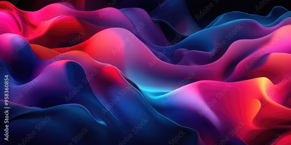 Poster Digitally generated abstract background image in 3D cartoon rendering