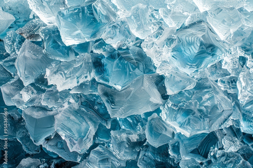 Poster background of crushed ice cubes showing refreshing coolness