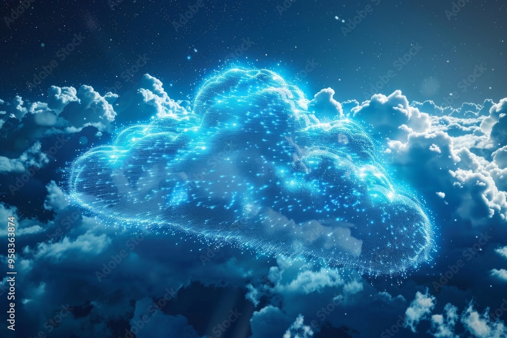 Aufkleber cloud computing technology formed by data servers
