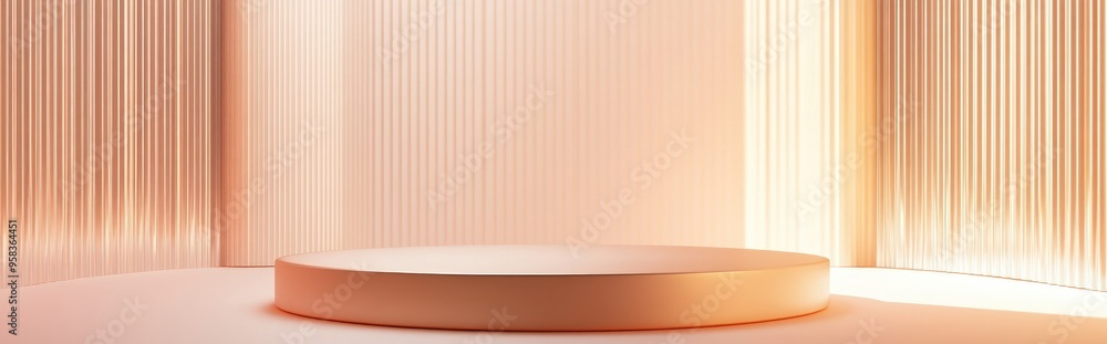 Poster elegant abstract metal podium background for cosmetic branding and product showcase 3d rendering ill