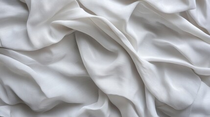Obraz premium Close-up of crumpled fabric, capturing the interplay between the soft folds and the varied textures of the material.
