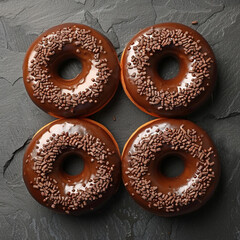 Assorted donuts with different glaze