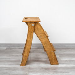 Homemade wooden porch for household use