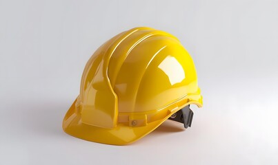 Fototapeta premium Yellow safety helmet isolated on white background.