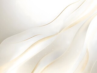 Obraz premium Abstract white and gold wavy lines 