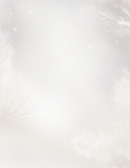 christmas background with snow - abstract winter white background - Generative AI