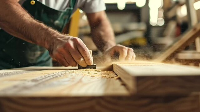 man operating machinery at a sawmill warehouse, illustrating an active work environment with clear visibility of industrial equipment