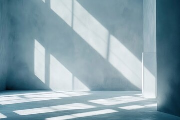 Obraz premium Abstract studio room with light and shadow from window background for product display presentation, ai