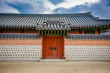 Gyeongbokgung Palace is the palace of Joseon Dynasty. South Korea. Seoul . Architecture of Korea