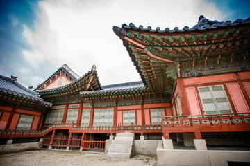 Gyeongbokgung Palace is the palace of Joseon Dynasty. South Korea. Seoul . Architecture of Korea