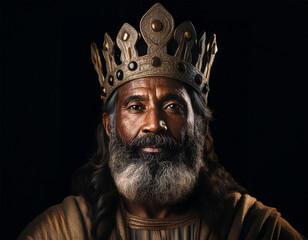 Baltasar el Rey mago de oriente en las vísperas de navidad