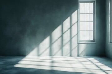 Abstract studio room with light and shadow from window background for product display presentation , ai