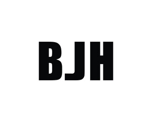 BJH logo design vector template. BJH