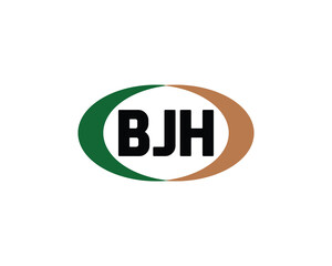 BJH logo design vector template. BJH