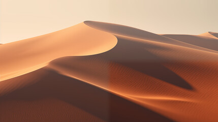 Soft Silhouettes Of Desert Dunes