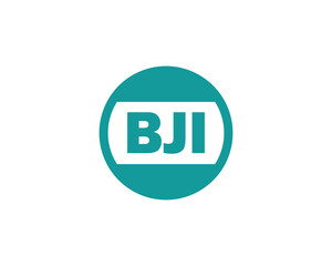 BJI logo design vector template. BJI