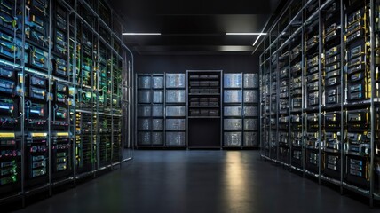 Tech backdrop for data archives and neural networks 