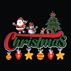 Fototapeta premium Christmas T-shirt Design vector