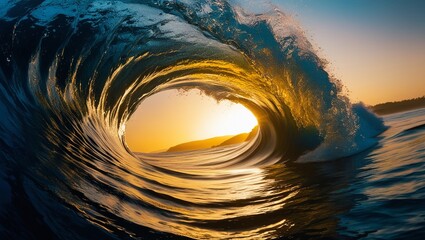a wave that is about to crash into the ocean.