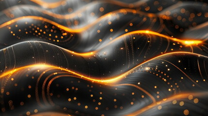 Golden Abstract Waves.