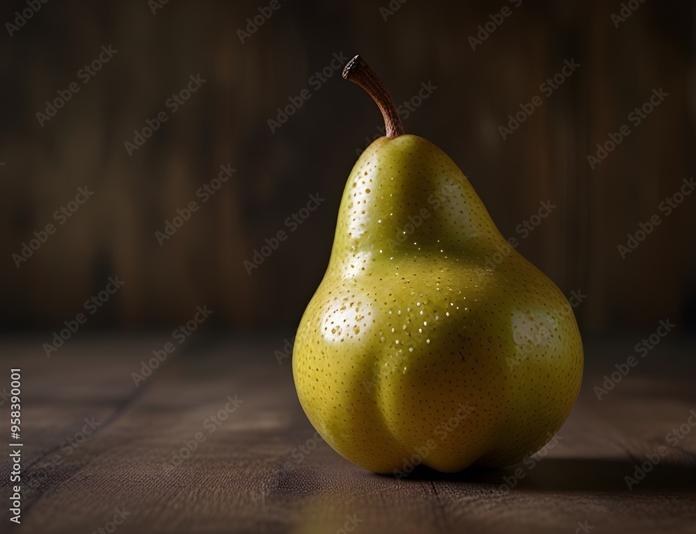 Wall mural a crisp pear, perfect for snacking