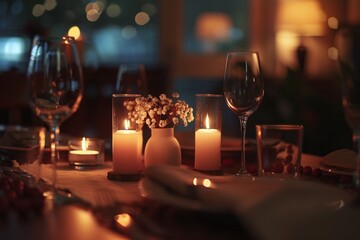 ai generative candle light dinner