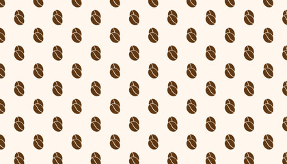 Seamless coffee bean pattern.Vector design