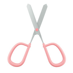 Scissors, beauty salon and cosmetic, 3d Illustration