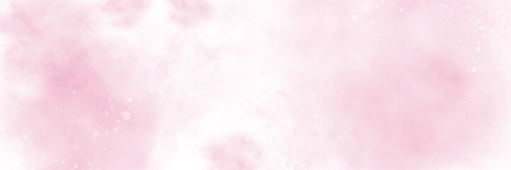 Sky fantasy pastel pink watercolor hand-painted for background