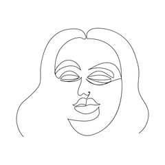 Woman profile female beauty concept. Line drawing vector illustration, Woman face line art drawing abstract line drawing beauty girl feminine face illustration
