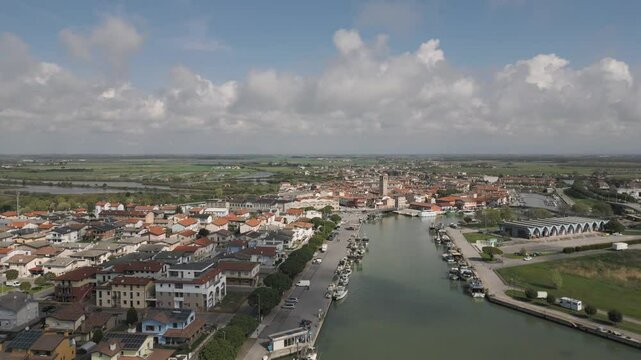 marano, italy, friuli venezia giulia, aerial view
