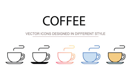 Coffee icon design with white background stock illustration