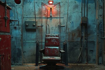 ai generative room with torture chair