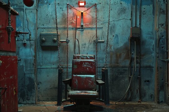 ai generative room with torture chair