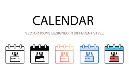 Calendar icon design with white background stock illustration