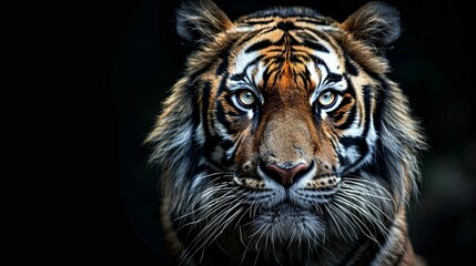 Fototapeta premium Close-up Portrait of a Tiger with Intense Eyes