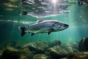 Salmon outdoors animal nature.