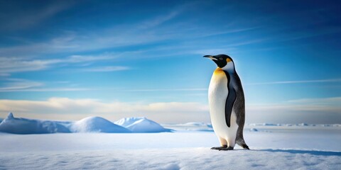 Penguin standing on snowy landscape, Antarctica, Cold, Wildlife, Fluffy, Ice, Arctic, Cute, Winter, Nature, Animals, Bird, Snowflakes