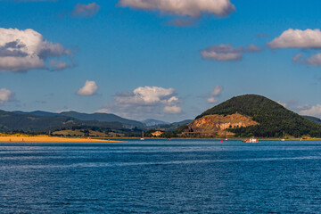 Paisaje en Santoña, Cantabria, España.