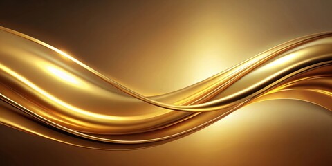 Sleek golden curves blending on a gradient backdrop, embodying luxury and motion, Gold, Flow, Abstract, Luxury, Gradient