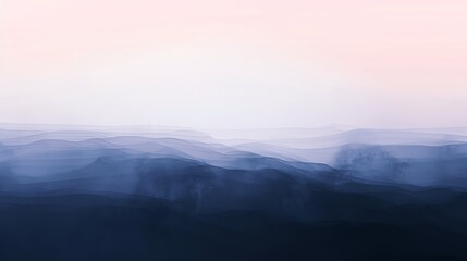 Abstract illustration of a mountain range with a pink sky.