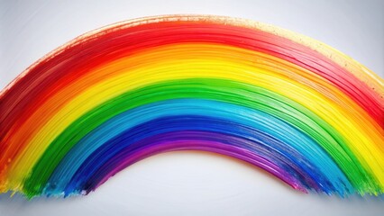 Strokes of colorful paint creating a panoramic rainbow , vibrant, colorful, paint, strokes, artistic, abstract, background